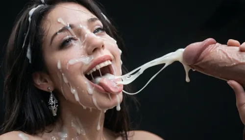 Marvel_Black_Widow, 1girl, score_9, score_8_up, smooth_anime, red hair, short hair, high quality eyes, perfect eyes, green eyes, source_cartoon, uncensored, close up of a huge 15 inch white dick, masturbating, (ejaculation:1.7), cumshot into the wide open mouth, happy, horny, sadistic grim, smiling, tongue sticking out, excessive cum dripping from tongue, black room, black background, (Cum details), realistic cum, Prominent cum, (white cum:1.7), cum on, (Cum flows:1.2), (cum on body:1.3), cum on head, (cum on face:1.3), bukkake, ((body covered with semen)), cum, face, Face covered in cum, (A lot of cum:1.5), <lora:JustCum:.7>, <lora:cum_in_eye_deepmind:.8>