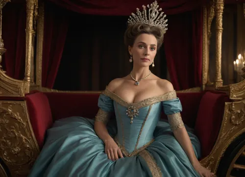 (hyperréaliste), superbe marquise de 50 ans du 16ème siècle en France, avec son amant, cleavage, detailed face, detailed eyes, full body view, in a royal carriage