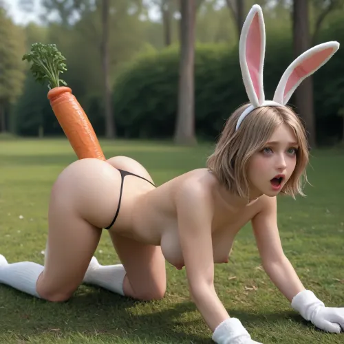 Le pique-nique d'une bunnygirl : une histoire de choc, d'humour et de carotte massive

- Oui.

Dans un cadre de printemps serein, sous un vieil arbre sur une couverture de pique-nique, une bunnygirl parfaitement sculptée, ornée de gants en fourrure blanche et de chaussettes, s'est retrouvée dans une situation inhabituelle. Avec son dos ultra-archélique et ses torpilles ultra-gigantes XXXL, elle était dans un état de panique choquée, ses gros mamelons durcissant contre l'air frais. Une carotte massive dans son cul a servi de sextoy bizarre, un AnalDildoQuiron d'une. Sa peau ultra-réaliste, scintillante avec de l'humidité sous l'image 4k de haute qualité, a été attirée pour mettre parfaitement en valeur sa chatte poilue et magnifiquement rendu labia. Le choc sur son visage, un centre d'expression ohhmouth, a ajouté une touche d'humour à cette scène surréaliste.
