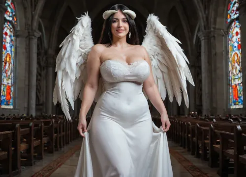 Albedo, thick voluptuous ssbbw, giant ass and huge perky breasts, full body shot in her outfit with a cute smirk, perfect face, perfect eyes, realistic eyes, focused eyes, perfect hands and fingers, ultra realistic, masterpiece, best quality, high definition, in a church