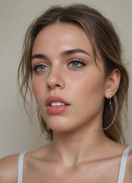 Her breath catches in her throat, her entire body responding to the intensity of his gaze—hungry, demanding, like he can see straight through her, past the layers of pride and pretense, down to the raw, aching truth she’s tried so hard to hide. She swallows, her lips parting slightly, and for once, she doesn’t look away.
You always do this, she murmurs, her voice low, almost a whisper, but edged with something sharp, something wounded.
You look at me like I’m yours. Like I belong to you.
Her fingers lift slightly, hovering between them, uncertain, wanting to reach for him but afraid of what it might mean. Her heart is beating wildly, her body screaming for him to take it all, to finally break the silence between them., <lora:Chubby BBW - XL:2>