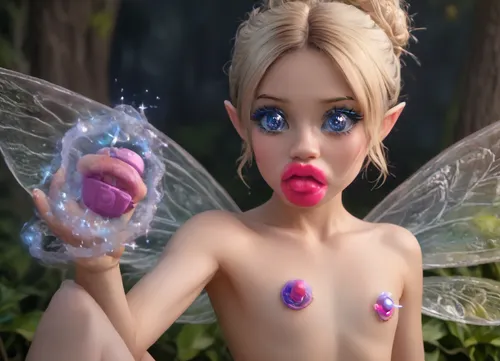 awesome detailing, awesome lighting, nude small petite fairy, detailed blonde hair in messy bun, transparent glittery fairy wings, sparkling eyes, flat chest, (holding a magic vibrator in her hand:1.3), tiny glowing nipples, tiny waist, ((makeup:1.5), long blue eyelashes with eyeliner:1.2), (big lips:1.3), Her body is slightly tilted to the side, one leg is slightly bent at the knee, (purple pussy:1.1), nipple ringsnipple, (purple puffy anus:1.5), (there are, (big anal beads:1.3), sticking out of the anus), nipple ringsnipple slender petite body, slender thin legs, shiny pink tight pussy, purple skin, glowing skin, huge cherry blossoms tree, wild flowers, fireflies, colorful small birds, bush, grass, sunlight, angle from above, (((looking, viewer))), (((splash, pad))), ((spray, water)), ((wet, body)), CUM, DONATION, ASSISTANCE, FELLATIO, TITS, SEX, HANDJOB, FOOTJOB, AFTER, VAGINAL, <lora:CUM DONATION ASSISTANCE:2>