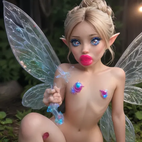 awesome detailing, awesome lighting, nude small petite fairy, detailed blonde hair in messy bun, transparent glittery fairy wings, sparkling eyes, flat chest, (holding a magic vibrator in her hand:1.3), tiny glowing nipples, tiny waist, ((makeup:1.5), long blue eyelashes with eyeliner:1.2), (big lips:1.3), Her body is slightly tilted to the side, one leg is slightly bent at the knee, (purple pussy:1.1), nipple ringsnipple, (purple puffy anus:1.5), (there are, (big anal beads:1.3), sticking out of the anus), nipple ringsnipple slender petite body, slender thin legs, shiny pink tight pussy, purple skin, glowing skin, huge cherry blossoms tree, wild flowers, fireflies, colorful small birds, bush, grass, sunlight, angle from above, (((looking, viewer))), (((splash, pad))), ((spray, water)), ((wet, body)), CUM, DONATION, ASSISTANCE, FELLATIO, TITS, SEX, HANDJOB, FOOTJOB, AFTER, VAGINAL, <lora:CUM DONATION ASSISTANCE:.8>