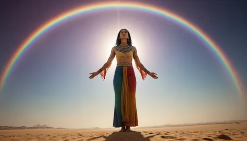 rainbow light, open universe, flying 33 year old dark concentrated egyptian preist