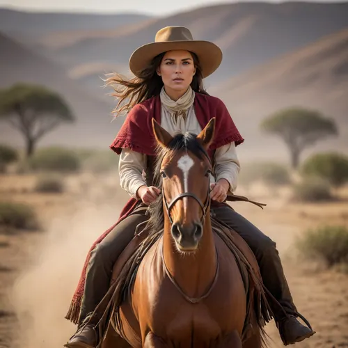 Hyperrealistic 8K masterpiece, skilled Argentine gaucha horse trainer in the vast pampas, beautiful young woman with perfect symmetrical face, highly detailed realistic facial features, sharp intense eyes, fierce focused expression, natural skin texture, athletic build, authentic attire, bombacha trousers, leather boots with iron spurs, wide gaucho hat, cotton shirt, neck scarf, wide guaicá belt, flowing poncho, bronc riding a wild Criollo horse bucking violently -- horse rearing high with arched back, all four legs off ground kicking wildly, mane and tail flying, explosive dust clouds, gripping reins tightly with one hand, other arm raised high, dramatic golden hour lighting with warm tones and long shadows, low dynamic side angle showing full face clearly, ultra-detailed muscles and textures, epic cinematic atmosphere, photorealistic