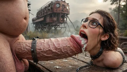 ((gangbang_rape, doubleanal_rape, arms_behind_head, nsfw:1.24)), ((hogtied, bound with large chains, tied to a torture van:1.18)), (Torture, defiling, sadism:1.52), Rating_explicit, score_9, score_8_up, score_7_up, (source_gangbangrape:1.12), random sex scene, rapefantasy, (score_9, score_8_up, score_7_up, source_rape:1.12), ((Ground of forest)), ((Insanely hot skinny 22 year old college student, curly brown hair, glasses with black rim)), ((lying on stomach)), ((hands tied behind back)), ((exposed small perky tits and ass)), ((painful expression)), sucking cock, ((topless)), shocked expression, ((pulled down pants showing ass and pussy)), small ass, perfect pussy, puffy labia, ((view from below)), (visible clitoris and inner labia), (((cum dripps out))), (ruined pussy), magazine cover, Realism_Quality_2xx_By_Stable_Yogi, (((very pretty face:1.3))), (((extremely ultra detailed face:1.3))), perfect fingers and hands, upper body view, (extreme size difference:1.4), (ultra realistic), (maximum quality), (high resolution), (extreme detail), (ultra realism), UHD, super high quality, highly detailed, high resolution, perfect lighting, natural lighting, (dynamic angle), (random angle), (random pose), (dynamic view), (random view), golden hour, rich details, nature-inspired color palette, (above view:1.45), (side view:1.12), porn photoshoot, detailed skin, on the roof, steam locomotive, steampunk, fog, steam, blushing, DETAILED background, hyperrealistic, 8K, BadX, Stable-Yogis-Makeup-Enhancer-XL, spectacular lighting, (((hyper large cock in mouth:1.3))), oral cream pie, (eyes wide open in horror:1.24), (wide mouth spreader:1.5), (pleading expression:1.18), (terrified:1.12), (crying:1.2), (fear and panic:1.18), UHD 8K, (full body photograph:1.1), (score_9, score_8_up, score_7_up, UHD 8K, masterpiece, best quality, maximum details, natural light, extreme realism, cinematic still), Very realistic, 8k, ultra detailed, super high resolution, extremely detailed, perfect face, perfect eyes, ((hogtied, bound for sex, tied up)), (black eyes), (pale skin:1.3), cock in mouth, (brutal face fuck), Blowjob, (tears in eyes:1.5), (running makeup), ultra hd, photorealistic, hyper gigantic large black cock in mouth, hair grab, brutal face fuck, one hand around her neck, choking her hard, strangling her, gasping for air, hard nipples, (five Black skin hyper large muscular men), (5 very large and hyper thick black cocks), Uber realistic, arched back, detailxl, 35mm photograph, film, professional, 4k, 1girl, 5 boys, hdr, photographic, ultra realistic, ultra high details, back light, anal sex, with large muscular black men, gargantuan black cocks, anal sex expansion, ravenous hyper sex, large hyper muscular black men, (huge dick), (creamy deep deepthroat:1.12), (extreme oral sex:1.4), (huge massive white dick:1.4), (cum), (hands holding hair), <lora:Dark_Elf_Warrior:2>, <lora:Drow:2>, <lora:zavy-brbrn-sdxl:2>, <lora:LCMTurboMix_Euler_A_fix:2>