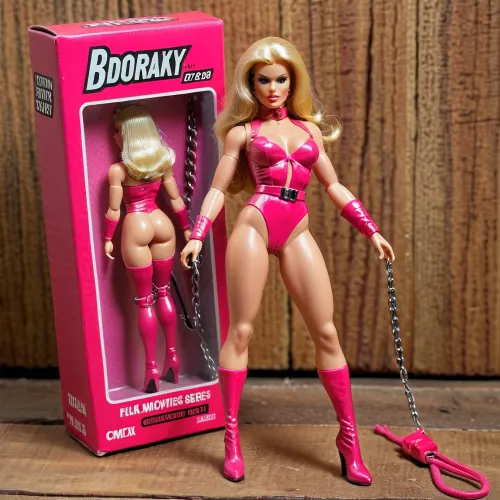 1987 Action Figure Playset of a BDSM Model with Unopened Packaging, Porn Picture, Short Hair, Dominatrix Outfit, Gags, Whips and Chains был захватывающей находкой для коллекционера. Набор включает аксессуары