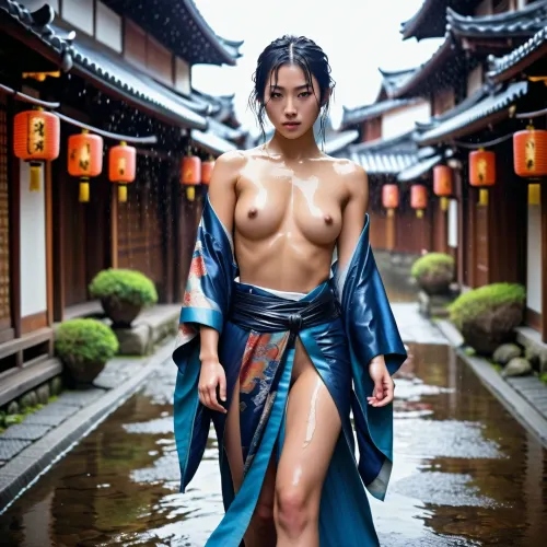 A young adult girl with an 18-year-old body and full body walked down the street, displaying her perfect curves and ripped muscles. She carried herself with confidence and grace, as if she knew she was a work of art that could not be