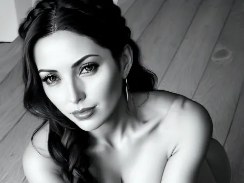 (lineart:1.5), beautiful 35 year old woman, greek, on her knees, detailed face, perfect face, realistic face, symmetrical face, (shaved pussy), (naked:1.5), big natural breasts, long black braided hair, (front view:1), perfect breasts, perfect hands, slim body, brown eyes, perfect eyes, caricature, <lora:pen-art:.8>