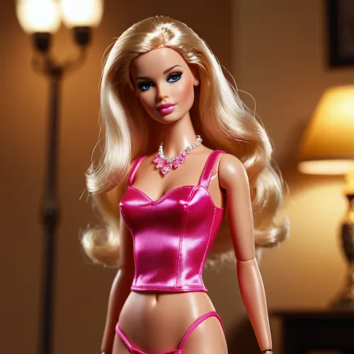 바에 여자는 완벽한 곡선과 부드러운 피부의 디스플레이에 slutty 바비 인형을 감탄하지만 완벽한 몸의 envious를 느낄 수 없습니다. 그녀 decided 에 소요 홈 the 인형 용 그녀 자신