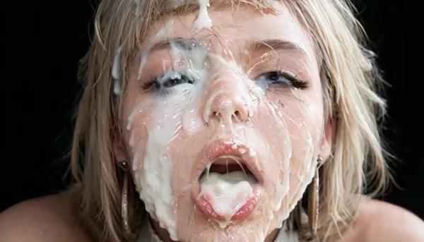 Bukkake: un momento di shock e accettazione nella fotografia macro ad alta risoluzione