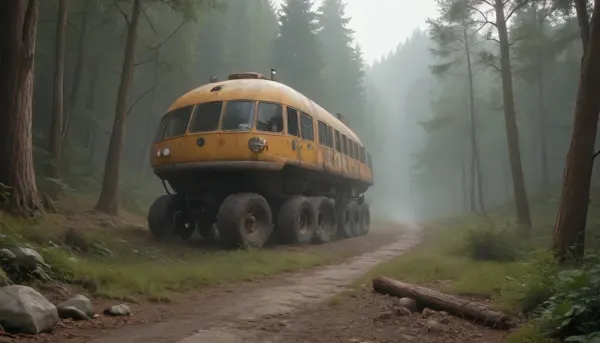 Symbiosis of apocalypse and rebirth: a bird's eye view of a post-apocalyptic metropolis transformed by nature