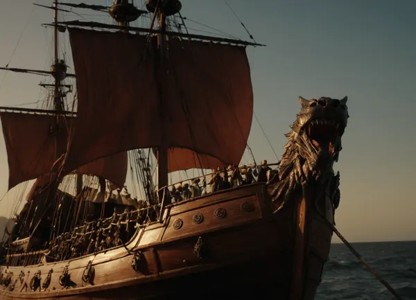 fantasy, Game of Thrones, Targaryen Warship, sun day, outdoors, photography