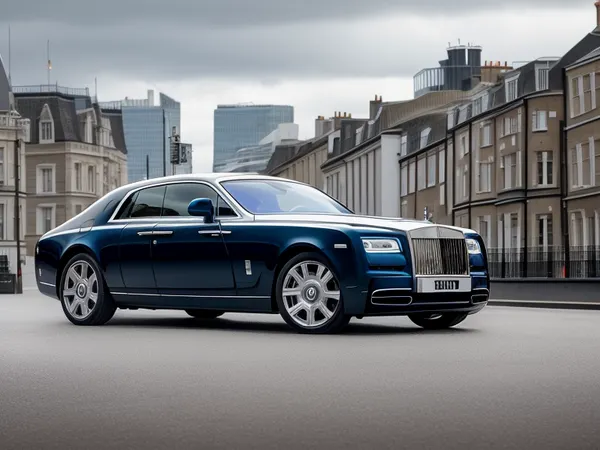 Rolls-Royce Phantom Coupé, ((two-door Coupe)), two-tone laquer, aquamarine and glossy black, street race, overcast weather, in London, downtown, high quality, sports cars, 8k wallpaper, highres