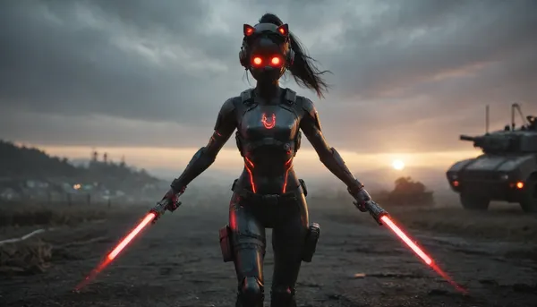 beautiful sexy 24 year old African girl wearing a metal exoskeleton, futuristic technology, pink glow, black girl, ebony girl, model, flat chested, petite body, dystopian, wearing cat ear headphones, tactical gear, wearing a holographic vr headset over her eyes, sunrise in the background, running makeup, face paint under eyes, raining, overcast weather, orange glowing body markings, emo, goth, horror, alien markings all over her body, on a battlefiled, black hair, ponytail, round innocent face, ultra high definition, ruanyi0300, assault, rifle, belt, gloves, goggles, holding, weapon, m4, carbine, mecha, gun, matwaretech, scifi, pixelated, malware, glitch, SentinelsMatrix1024, robot, spider, <lora:SentinelsMatrix1024:.8>, DonMGh0574rm04XL, armor, <lora:DonMGh0574rm04XL:.8>