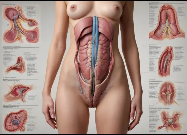 Detailed scientific textbook diagram showing the internal anatomy of an adult coquettish women. Labels refer to "function", "purpose", "storage system". Includes serious scientific footnotes and cross-sectional views of unexpectedly complex biological systems. #©KITTYART

























#©KITTYART