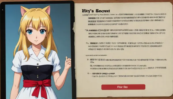 (The image is a screenshot of a webpage), from a anime "Kitty Art, Top Secret". The webpage has a title at the top that reads "Top Secret". Below the title, there is a description of the character named Kitty, who is a young woman with long blonde hair and blue eyes. She is wearing a white dress with a black belt and has a serious expression on her face. On the left side of the page, there are two bullet points that explain Kitty's height, weight, and other information about her. The first bullet point states that Kitty is 18. The text below the bullet point explains that Kitty´s is a classified document. A bold red "Top Secret" button. At the bottom of the image, there has a button that says "Classified Documents". There is also the top secret section of the webpage, which provides more information about Kitty. #©KITTYART

























#©KITTYART