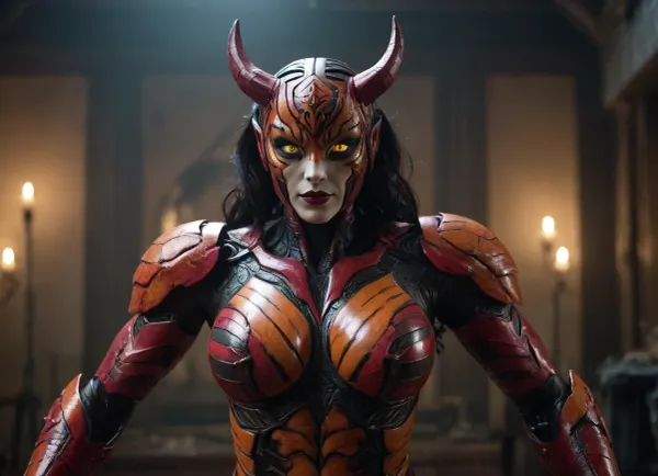 hybrid, (transformer), (Succubus), (tiger)