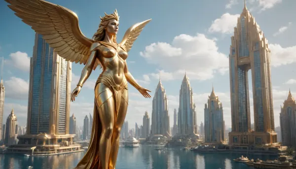 Una visión fotorrealista de la atlántida: un vistazo de 8k en una ciudad submarina futurista