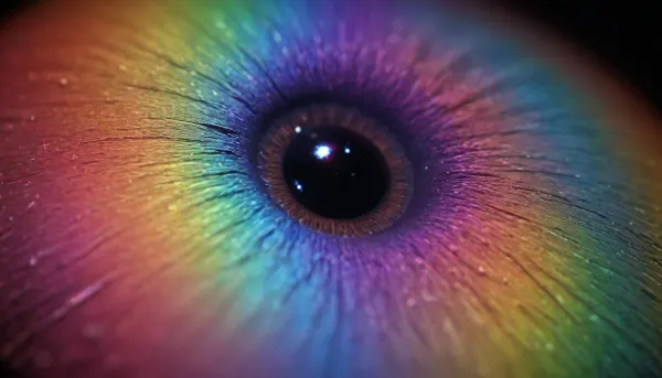 look to microscope macro zoom, (glowing adobe), miracle, rainbow light circeled in open universe, orbit, rainbow storm, rainbow fire, rainbow air, rainbow earth