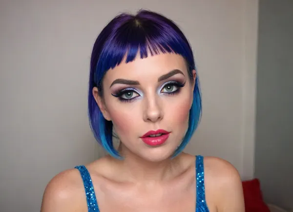 Stunning photo, 8k, highest quality, wide viewing angle, I am 7 years old, detailed face, insanely attractive face, Little lady, (square haircut, multicolor:1.2), anal sex, extreme anal penetration, big boobs, huge anal toy in the anus, full body view, legs in stockings with a pattern of 💕, Sperm splashing everywhere, hypervigilance, The whole body in plain sight, too big for a girl and stretching the anus to the limit, Sperm splashing from the vagina, big ass, beautiful, (makeup:1.5), long blue eyelashes, olive eyeshadow with glitter, (high-quality facial care:1.3), large plump lips of a beauty in red lipstick with a glossy wide pink contour and an open mouth, (hairstyle with five pigtails, straight blue bangs with sequins:1.2), purple areoles, looks at me, large, breasts, big, boobs, huge, tits, <lora:bombshell_v2:1.7>