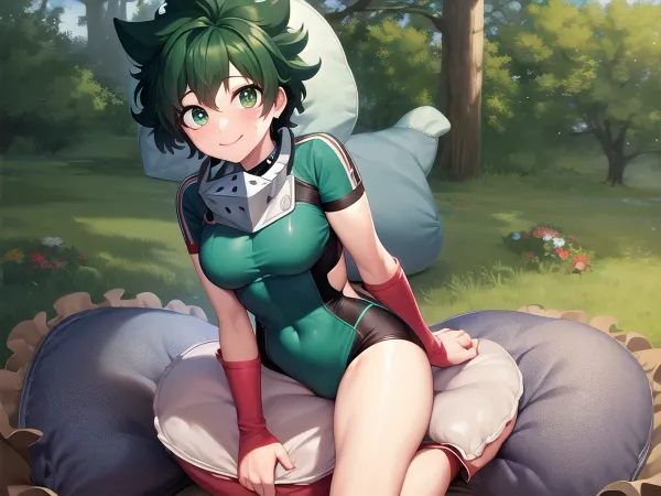 Midoriya Izuku, a young cowboy in town, was struggling to keep his family's farm afloat. One day, he stumbled upon a young girl named All Might who was struggling to take care of her family's farm. Midori