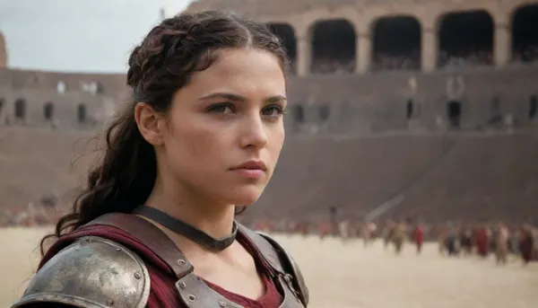 Livia, a skilled warrior, fought in the Colosseum against opponents who challenged her skill and determination. Her armor was adorned with roses and she remained focused on her goal of survival and success in battle. Despite the dangers of the arena