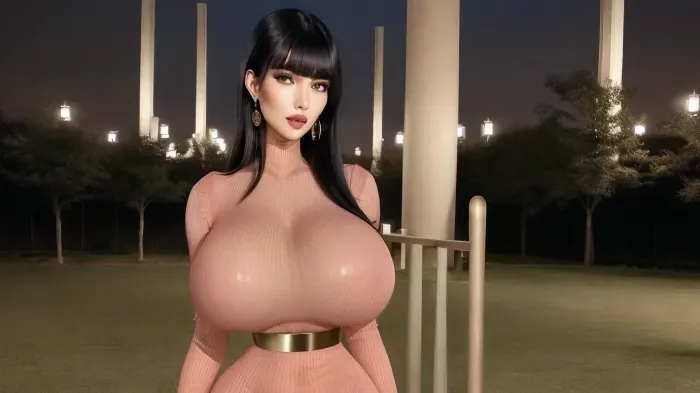 一个美貌的日本女人,身材瘦小,头发长,在高细的照片中,身着一身红色的Nikkei灵感服,嘴唇形状完美. 照片是晚上在日本的寺庙里拍的