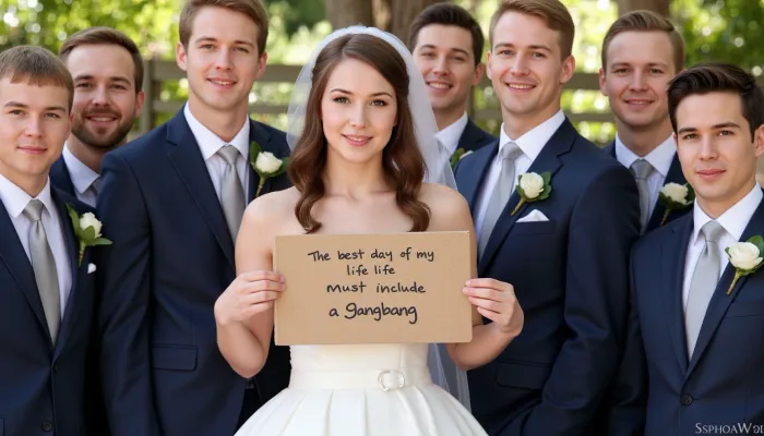 A bride's bold wish: a gangbang on the happiest day