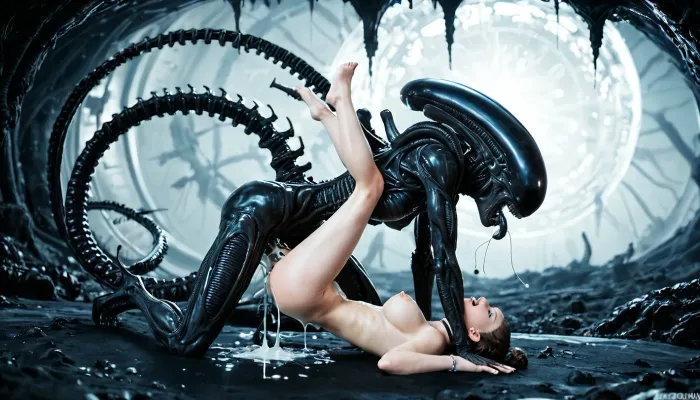 xenomorph male fucking human nude fat woman from alien, xenomorph black male body, xenomorph mouth black tongue, excessive cum, big black alien penis, large size male black body xenomorph, alien romulus, excessive sperm, cum puddle, xenomorph long tail, human fuck by xenomorph, big chap alien xenomorph, xenomorph cum, xenomorph alien sperm, xenomorph alien penis, xenomorph long head, tall scary xenomorph male, monstrous cock, xenomorph male sharp nails, excessive creampie, large scary xenomorph, xenomorph from alien, xenomorph nest from aliens, Katara from Avatar, in high heels, sexy teacher, tall, athletic figure, long slender legs, bent forward, fright on her face, tight skirt, stockings and high heels, unbuttoned blouse and lace bra, she looks at the viewer, cum flows down her stockings, cum flows out of her pussy, side view, one breast exposed, torn clothes and stockings, head thrown back, natural breasts, excess sperm, moonlight, torn clothes, nipples, whole body, full length, Giant long and thick cock in pussy, tearing her pussy, 1girl, katara, brown, hair, braid, blue, dress, eyes, dark, skin, choker, coat, fur, trim, fnkatara, long, topknot, armlet, bare, shoulders, red, crop, top, skirt, barefoot, pants, bracelet, xenoegg, Xenomorph, <lora:426321_training_data:.8>
