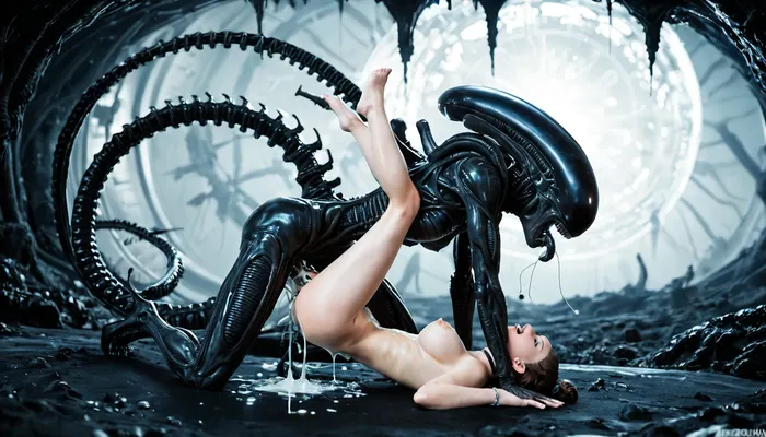 xenomorph male fucking human nude fat woman from alien, xenomorph black male body, xenomorph mouth black tongue, excessive cum, big black alien penis, large size male black body xenomorph, alien romulus, excessive sperm, cum puddle, xenomorph long tail, human fuck by xenomorph, big chap alien xenomorph, xenomorph cum, xenomorph alien sperm, xenomorph alien penis, xenomorph long head, tall scary xenomorph male, monstrous cock, xenomorph male sharp nails, excessive creampie, large scary xenomorph, xenomorph from alien, xenomorph nest from aliens, Katara from Avatar, in high heels, sexy teacher, tall, athletic figure, long slender legs, bent forward, fright on her face, tight skirt, stockings and high heels, unbuttoned blouse and lace bra, she looks at the viewer, cum flows down her stockings, cum flows out of her pussy, side view, one breast exposed, torn clothes and stockings, head thrown back, natural breasts, excess sperm, moonlight, torn clothes, nipples, whole body, full length, Giant long and thick cock in pussy, tearing her pussy, 1girl, katara, brown, hair, braid, blue, dress, eyes, dark, skin, choker, coat, fur, trim, fnkatara, long, topknot, armlet, bare, shoulders, red, crop, top, skirt, barefoot, pants, bracelet, xenoegg, Xenomorph, <lora:426321_training_data:.8>