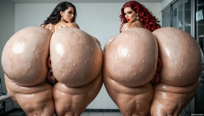 super closup of a extrem beefy pussy, extrem big beefy labia, big labia majora, massive big inner pussy lips, swollen, puffy, ((massive ass:1.4)), ((massive breasts:1.4)), extrem big clit, pubic hair, recently used, pumped, creamy discharge, creamy excreta, tall girl, 20 yo