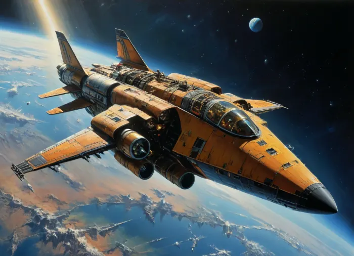 enormous 1970's science fiction spaceship, drifting through space, Chris Foss, John Berkey, Peter Elson, <lora:xl_more_art-full_v1:.8>, <lora:add-detail-xl:.8>, <lora:detailed_notrigger:.8>
