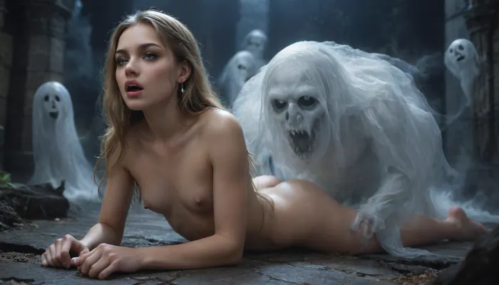 massive werewolf having sex with human female, flat-chested, ribbed cock penetrating pussy, vaginal sex, passionate sex, face pressed roughly against the ground, werewolf paw holds head to the ground, all the way, moaning, big pussy juices, long sleeve tight bodystocking, athletic body, high definition, blue eyes, blond hair, long hair, extremely beautiful face, very detailed, werewolf opens its mouth and shows its sharp teeth. The scene is in the surroundings of an ancient castle, (some terrifying ghosts and other creatures of the night:1.7), are hiding in all possible corners of the great hall, watching the unlikely couple having sex. The atmosphere is frightening and arousing at the same time. high detailed, modern-werewolf, 1girl, 1boy, prone, bone, sex, from, behind, lora, (ProneBone-000010:.5), Black, and, white, art, black, shading, charcoal, drawing, toned, brutal, dark, b/w, color, scheme, <lora:Modern_Werewolf:1.1>, <lora:Black and white art.V1:1.2>, <lora:ahxl_v1:.9>