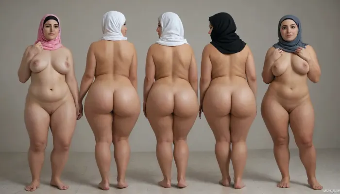 group ssbbw Arab girl, hijab, with a big butt, Standing, we showed her big ass, naked, bbw, show us her pussy, dogg