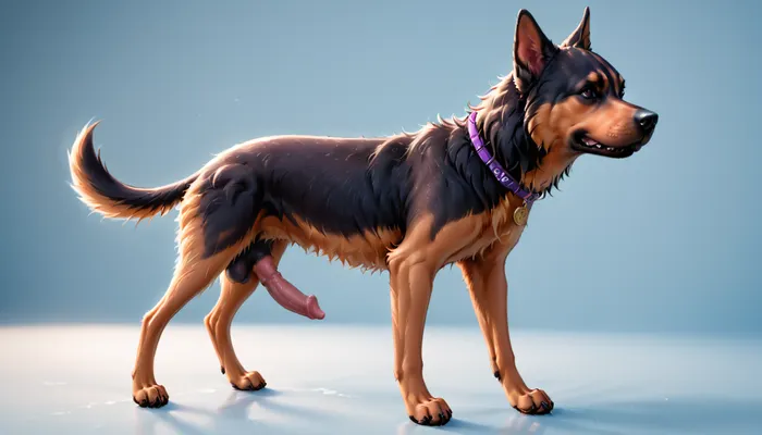 ultra HD, realistic, dog cock