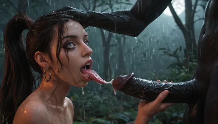 hypno, hypnotising viewer, multiple cocks, mind blank, sex slave, fuck toy, servant, hand holding hair, lips on cock, close up, long tongue, kissing shaft, large mouth, trippy, iridescent, trip, melting, psychedelic, acid, mushrooms, salvia, entities, dmt, fractals, snake eyes, high ponytail, wet straight hair, demon, dark, small round breasts, back arched, evil, cum, cock, tight body, hannahowoxl, <lora:HannahXL:.8>, vibrant, colour, pony tail, straight hair, devil, horns, wet, rain, void, alien, fire, demons, fangs, manipulative, psychotic, mad, lust, masturbating, entity, hard cocks, cumming, tight pussy, dripping, staring at viewer, Trfut, flac-futa, flac-penis, photo, artwork, <lora:SDXLlora4flFut-000014:.8>