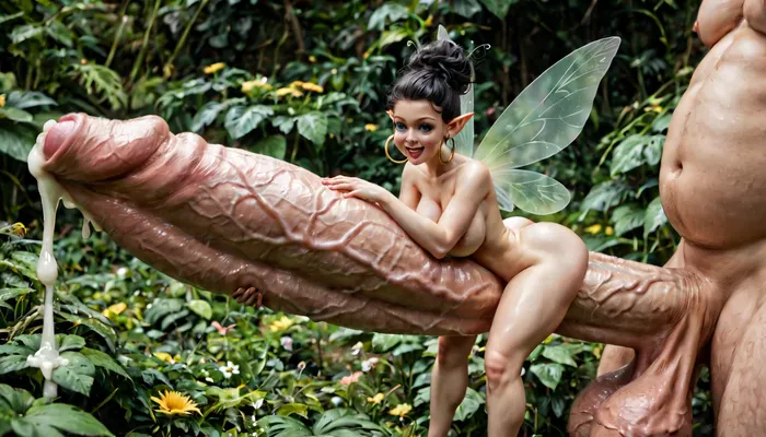 giant man standing side on, massive girthy veiny hyper cock with foreskin, giant uncircumcised oversized cock, oozing cum, massive uncut cock fairies, several fairies, fairies trying to reach giant cock, super horny for giant uncircumcised cock, insect sized women, fairies have hyper curvy hyper soft and jiggly bodies, jiggling ass, jiggling boobs, whole bodies smaller than length of cock, massive uncut cock, cock bigger than their bodies, body sized cock, foreskin, long foreskin, cock bigger than fairy, horny fairies begging for cock, cum explosion, fairies try to squeeze giant uncircumcised oversized veiny uncut cock, droopy foreskin