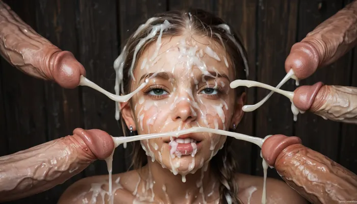 20yo white girl, very cute face, young face, petite, little, young, small, blondie, bukkake, hyper gigantic cock, excessive cum on face, excessive cum on hair, all face and hair covered on cum, cum, on, man’s ejaculation on her face, 5+ man’s, cum dripping from penises, huge cum flows, prominent cum, (bukkake:1.5), detailed cum, (a lot of cum:1.5), all face covered in cum, huge cum, (white cum:1.5), (cum on hair:1.5), massive facial, (ejaculation:1.5)