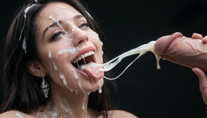 Marvel_Black_Widow, 1girl, score_9, score_8_up, smooth_anime, red hair, short hair, high quality eyes, perfect eyes, green eyes, source_cartoon, uncensored, close up of a huge 15 inch white dick, masturbating, (ejaculation:1.7), cumshot into the wide open mouth, happy, horny, sadistic grim, smiling, tongue sticking out, excessive cum dripping from tongue, black room, black background, (Cum details), realistic cum, Prominent cum, (white cum:1.7), cum on, (Cum flows:1.2), (cum on body:1.3), cum on head, (cum on face:1.3), bukkake, ((body covered with semen)), cum, face, Face covered in cum, (A lot of cum:1.5), <lora:JustCum:.7>, <lora:cum_in_eye_deepmind:.8>