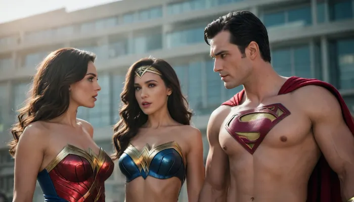 Superman and Wonder Woman, sex, 金鋼狼+神力女超人, microbikini