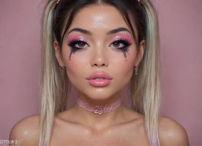 high detail of the face, girl, filipina, (asian face:1.9), (very skinny), bimbo slut, (hairstyle with five pigtails and straight bangs, shiny light green hair), (very big plump lips), purple color eyes, beautifull eyes, artificial eyelashes, rounded big breasts, (flat cheasted:1.4), (bimbo makeup, intense saturated glossy lipstick:1.5), show nude tits, stockings, heels, in a bedroom lying on her back, She pushes until her pussy even starts to prolapse! Her pussy even opens up on its own from the pressure! She grunting as she tries to push so hard. She sticks her fingers in her ass to stretching it wide open to show her beautiful anal flower and hold it there for you to stare at! It looks like a red rose coming out of her ass!, seductive, at night, sweet tiny butt, jewellry, bracelets, necklaces, nipple ringsnipple, nipple ringsnipple rings, pussy view, slit pussy, full, body, tattoo, <lora:FBT-000002:.8>