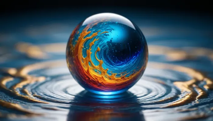 4d microscope macro zoom, (fire cube, (square), fusion with wather sphere, (blue waves, mirroring), miracle), orbit, epic, glowing, (rainbow, white visible light), rainbow light gold, rainbow fire, rainbow air, rainbow earth