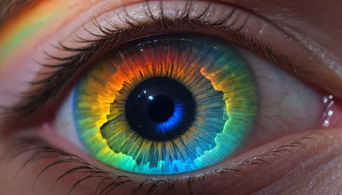 microscope macro zoom, (glowing squirt), of pirite, quartz, miracle, rainbow light circeled in open universe, orbit, rainbow storm, rainbow fire, rainbow air, rainbow earth