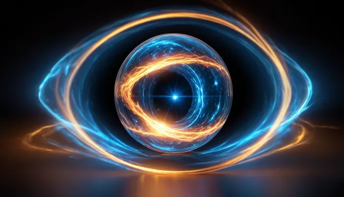 4d microscope macro zoom, open space, (orbit, stars, light lines glowing), absolute fusion, (symetricaly in center, two objects), (fire cube with white sharp light sphere, (blue waves, mirroring), miracle), orbit, epic, glowing, (rainbow, white visible light), rainbow light gold, rainbow fire, rainbow air, rainbow earth