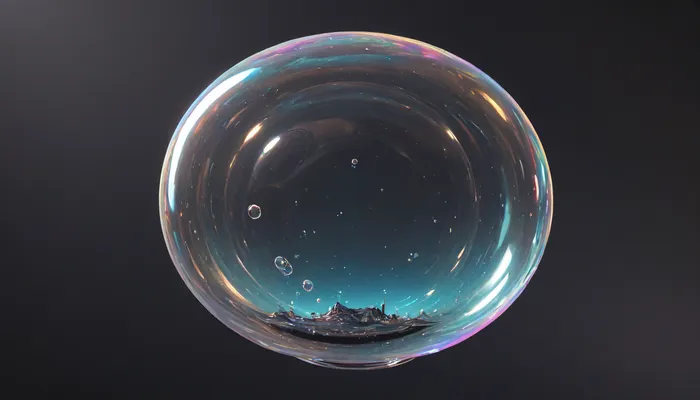 A bubble, Style ios 16 sistem, sound waves interacting with the bubble, (fluid liquid, degrad black oil undulations, background), ((gentle undulations bubble)), any mockups, ((elements glassmorphism undulations, a WhatsApp icon inside the bubble, write "Hello world")), upper view, <lora:436263_training_data:.5>, <lora:BubbleXL:1.2>