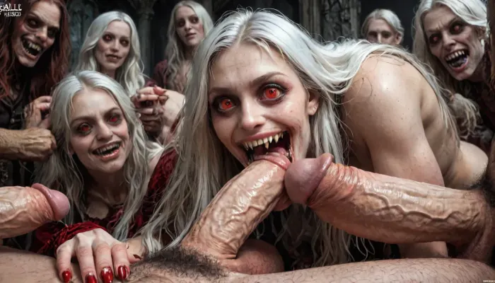 high quality, 25 years old girl, (long hair:2), (white hair:2), (perfect body proportions), (narrow waist), (pale skin, skin whiteness:1.5), (huge breasts:.8), ((bright red eyes), (calm, thoughtful face, creepy look), (long smile:1), (vampire fangs), (sharp facial features:1.2), (narrow face:1.2), thick lips, black lipstick, (wide jaw), wide cheekbones, (long black lace gloves), (long black dress:1), (tight dress:2), (deep neckline:1), (erect nipples), (diamond necklace that looks like a spider web), (fair skin), (in the dark castle), (dark:1.5)), full-length view, view from below, intricate details, (3white skin fat old muscular man), (3 very large and thick white cock), monster white cock, (five white skin hyper large fat old muscular man), (5 very large and hyper thick white cocks), (monster white cock:1.6), sweaty, steamy, detailed face, embarrassed expression, shy, blushing, looking at viewer, almost naked, hourglass waistline, perfect anatomic body, ass up, anal spitroast, gagging on cock, random pose, random view angle, ((hogtied, bound for sex, tied up)), (((hyper gigantic large white cock in mouth:1.3))), (pulled nipples:1.2), nipple clamps, spitroast, cum explosion from mouth, cum explosion from nose, wide eyes, throat bulge, puffy cheeks, thick cum, holding her head with both hands, hair grab, holding head, deepthroat, (((hyper large cock in mouth:1.3))), oral cream pie, screaming, shocked, tearful, deep anal penetration, Uber realistic, 8k, ultra detailed, masterpiece, arched back, detailxl, 35mm photograph, film, professional, 4k, 1girl, 5 boys, hdr, photographic, ultra realistic, ultra high details, back light, (front view), (dynamic pose), best quality, flatchested, incredibly lean body, feminine, anal sex, with large muscular black men, gargantuan black cocks, anal sex expansion, large hyper muscular fat old men, (double anal sex), swollen white veiny cocks, (double anal penetration), hardcore double penetration, proper physics, big white cocks, muscular white double epentration gangbang, (forceful penetrations), extremely graphic, shocked expression, beautiful hands, massive cum in ass detailed background, dynamic angle, volumetric lighting, magazine cover, Realism_Quality_2xx_By_Stable_Yogi, (((very pretty face:1.3))), (((extremely ultra detailed face:1.3))), perfect fingers and hands, (extreme size difference:1.12), (ultra realistic), (maximum quality), (high resolution), (extreme detail), (ultra realism), UHD, super high quality, <lora:Dark_Elf_Warrior:2>, <lora:Drow:2>, <lora:uberfit_lora_sdxl:2>, <lora:zavy-brbrn-sdxl:2>, <lora:LCMTurboMix_Euler_A_fix:2>