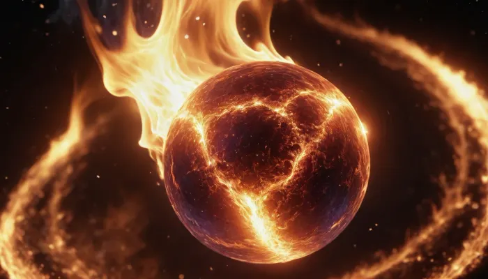 fire/wather ball reach galaxy by flame sparks