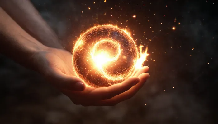 fire ball reach galaxy by flame sparks