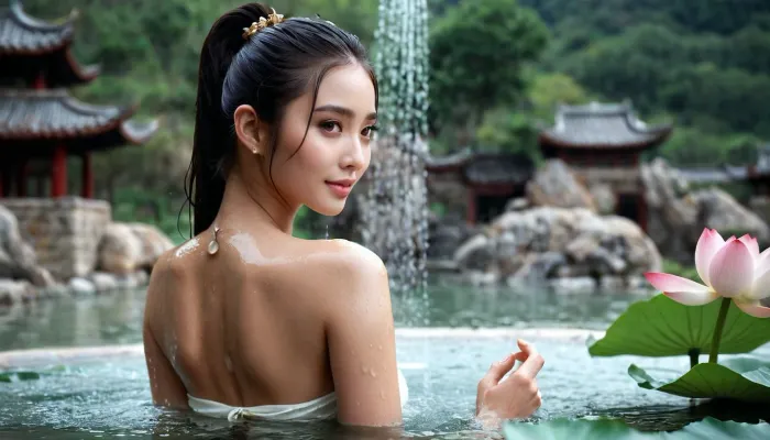 美しい中国の護衛の女性と完璧な美しさと天使の顔のこの超現実的なAI生成写真は傑作です。 彼女は完全に形状の唇、スリムな数字、信じられないほどセクシーな体を持っています。 彼女の黒い髪は完全にスタイル化され、